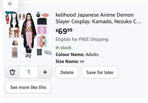 kelihood Japanischer Anime Demon Slayer Cosplay: Kamado,Nezuko