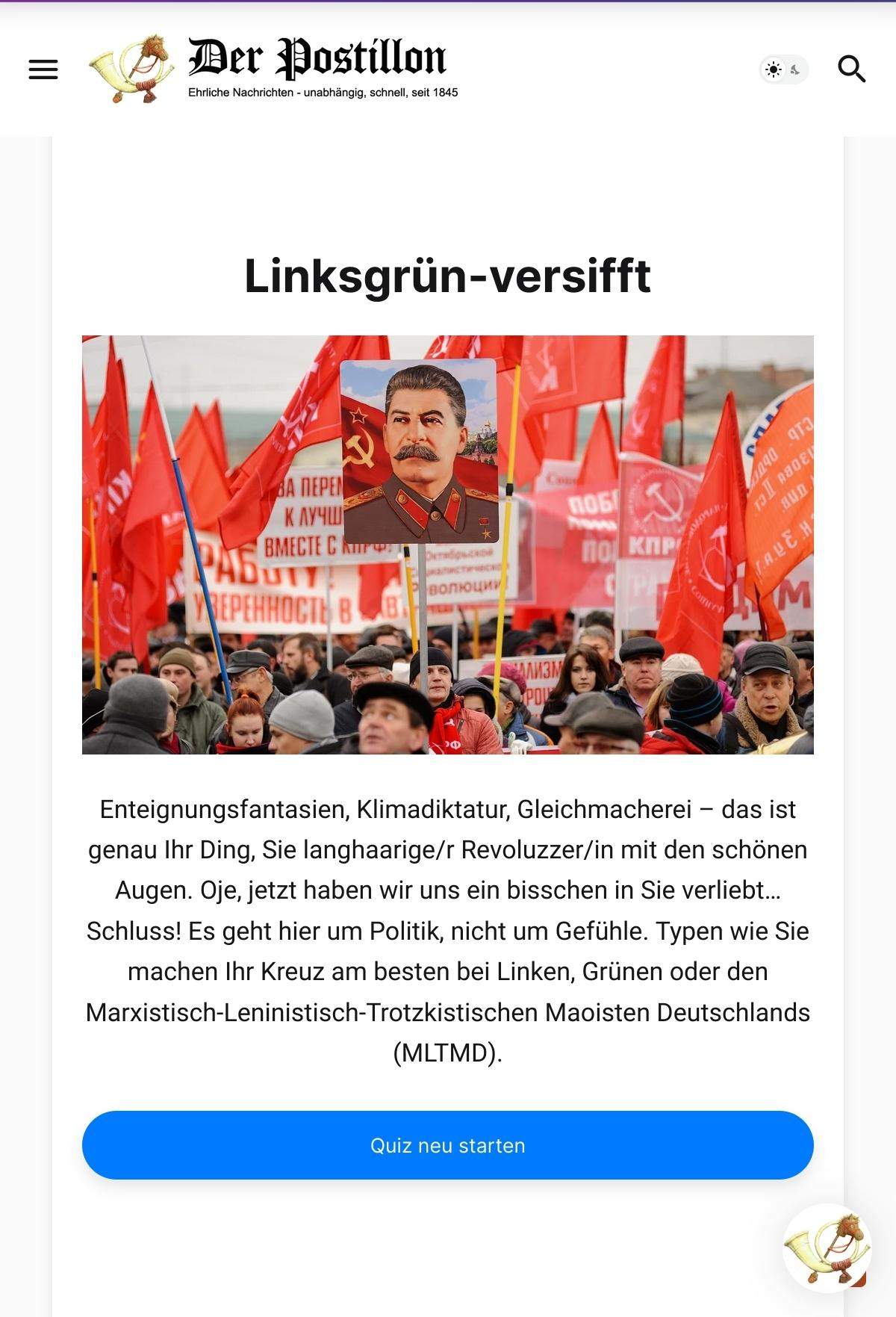 Welches Ergebniss habt ihr im ,,Postill-O-Mat