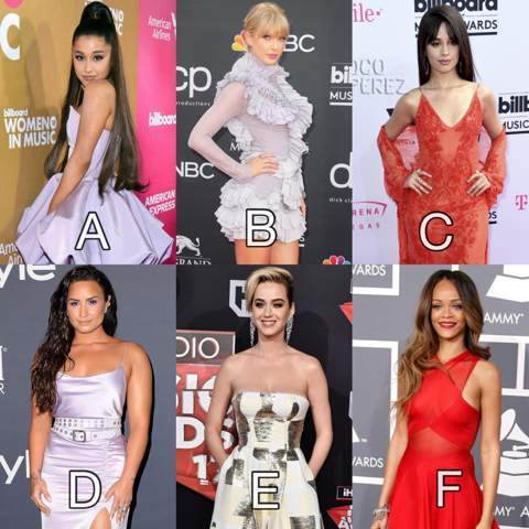 Welches Kleid (und/oder Sängerin) findet ihr am schönsten?