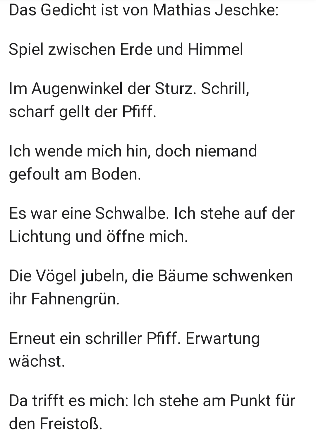 Welches Reimschema Gibt Es In Diesem Gedicht? (Deutsch ...