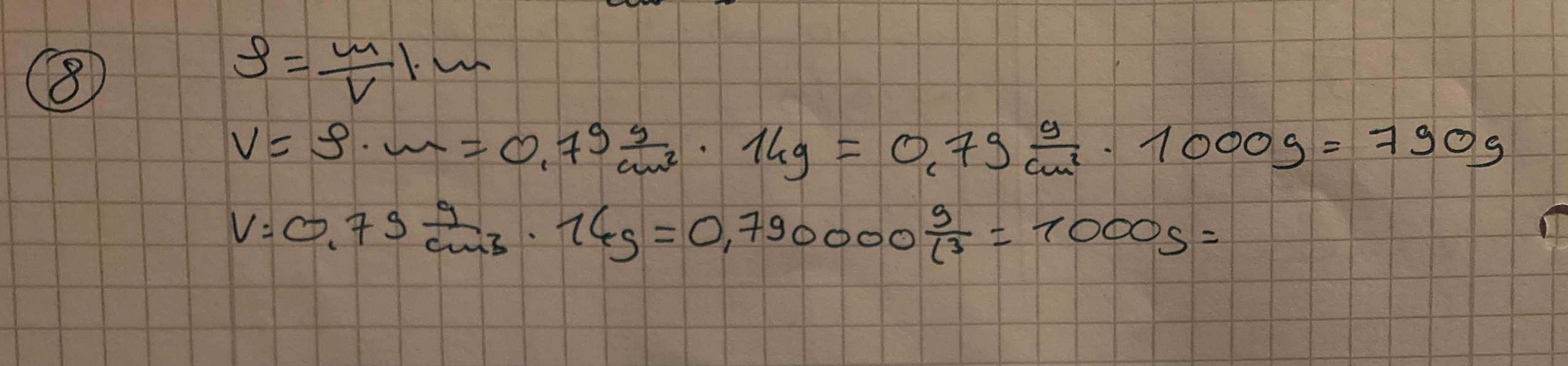 Welches Volumen Hat 1 Kg Alkohol? (Physik, Rechnen, Formel)