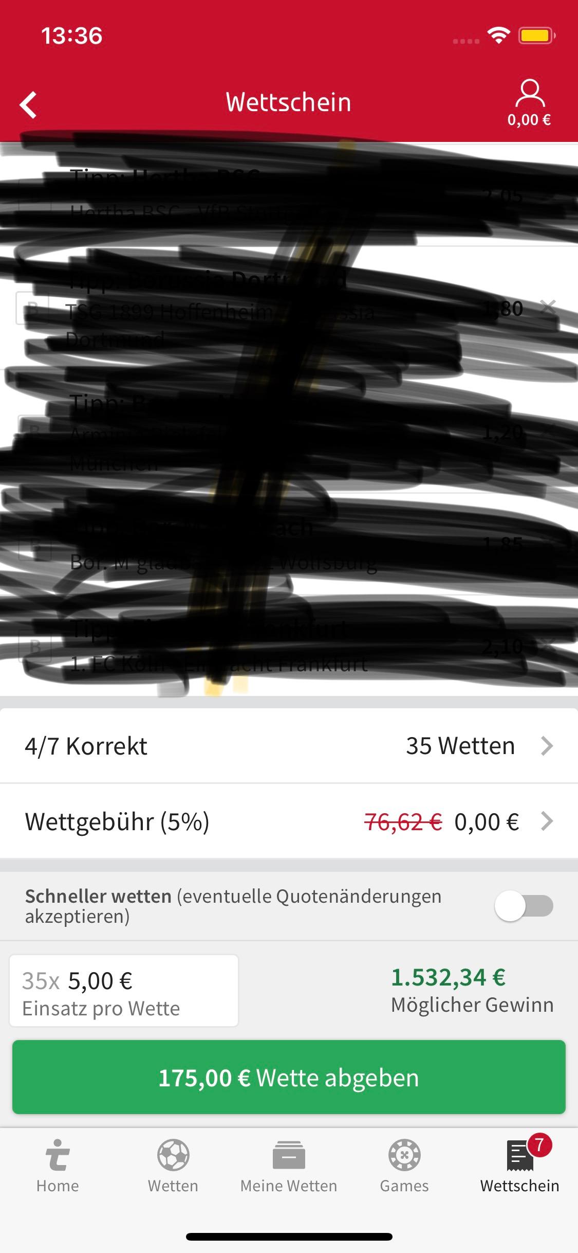 Wenn Hier 4 7 Richtig Sind Hab Ich Dann Den Vollen Gewinn Tipico Geld Fussball Wetten