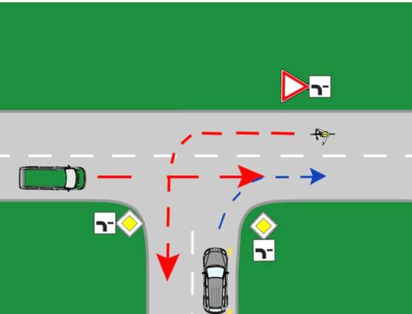 Wer darf zuerst fahren? (Führerschein, Fahrschule, Verkehr)