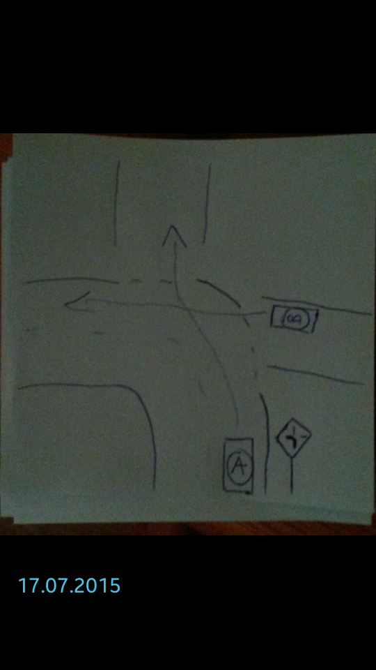 Wer Hat Vorfahrt? Auto A (verlsst Die Nach Links Abknickende