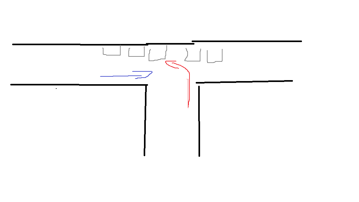 Wer hat Vorfahrt, wenn auf der einbiegenden Straße Autos parken? (Recht