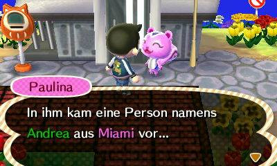 Das Bild, wo Paulina über Andra redet - (Animal Crossing, Animal Crossing: New Leaf, unbekannt)