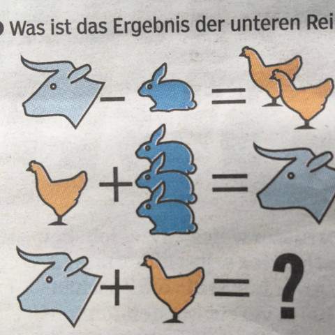 Es geht um Kuh und co - (Mathe, Gleichungen)