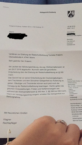Wer Kann Mir Bei Dem Thema Insolvenzverfahren Erteilung Der Restschuldbefreiung Helfen Anwalt Schulden Insolvenz