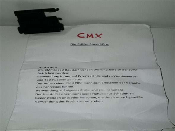 CMX E-Bike, Pedelec Chiptuning Speedbox 50km/h für Bosch, Kalkhoff