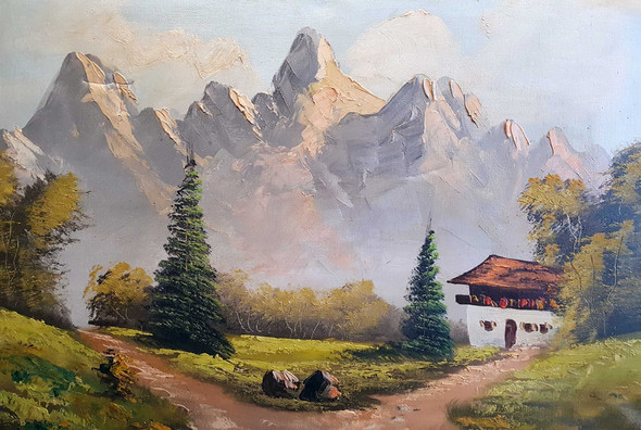 Gebirge - (Kunst, Malerei, Gemälde)