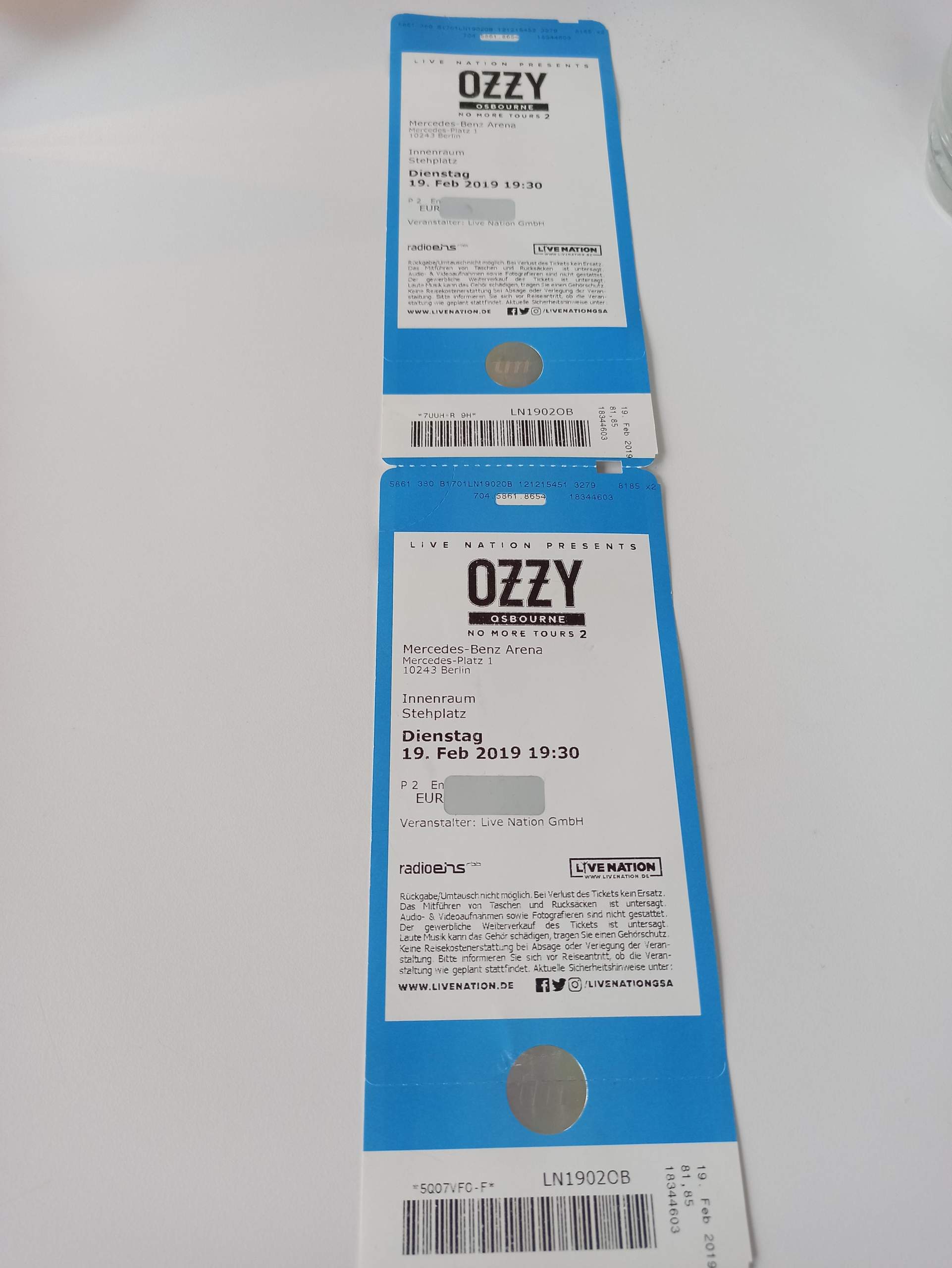 Wer kennt die Vorverkaufsstelle des Ozzy Osbourne Tickets? (Musik