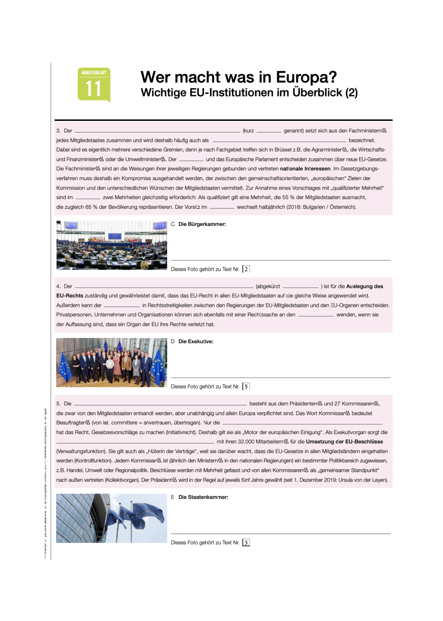 Wer macht was in Europa? (Politik)