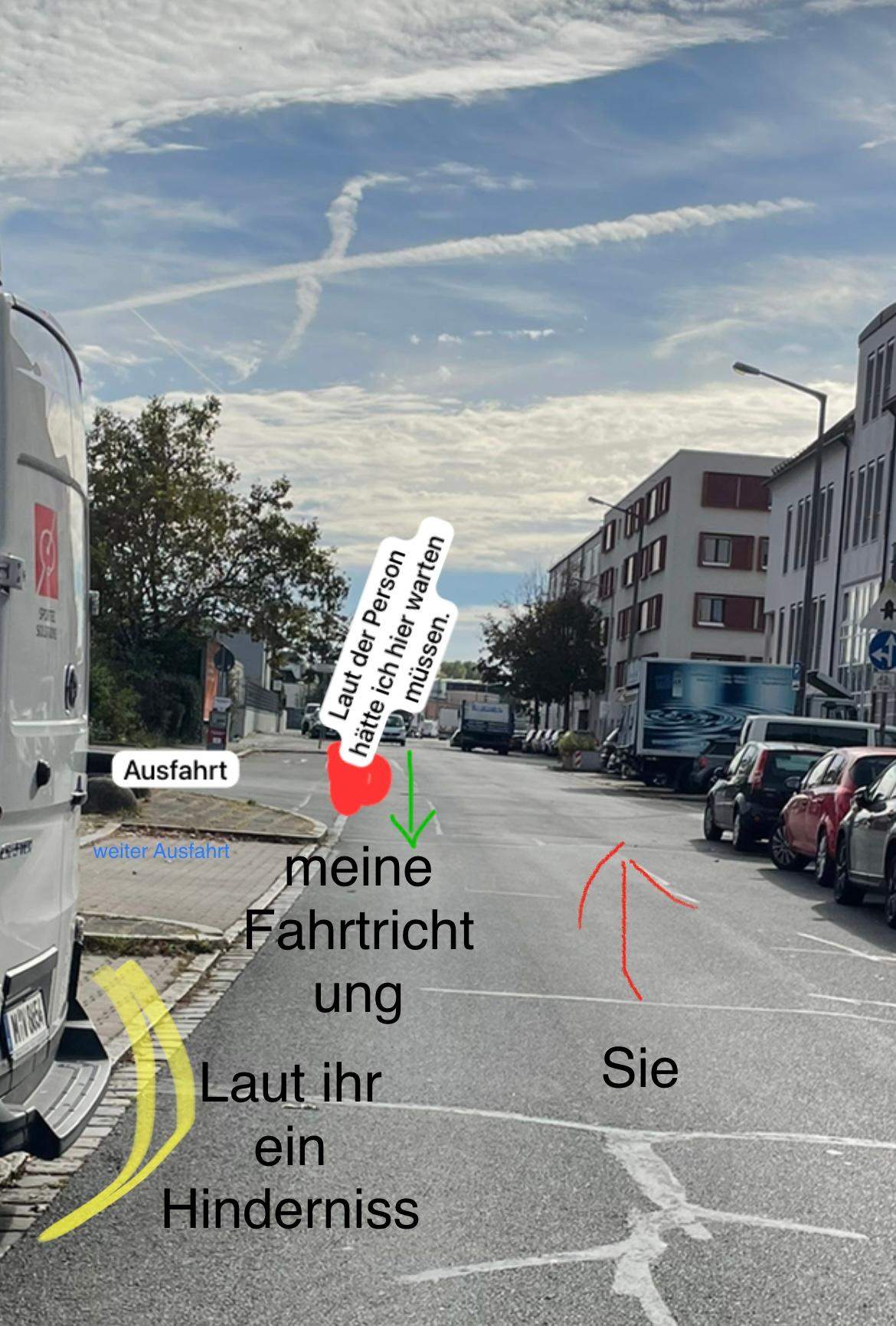 Wer muss wen vorbeilassen an einer engen Straße? (Verkehr