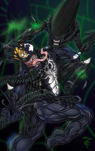 Venom aus den Marvel Comics gegen den Xenomorph aus Alien? 