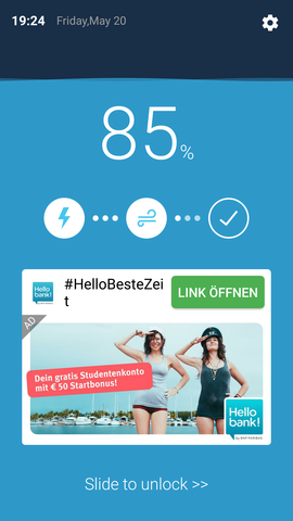 Werbung Im Android Sperrbildschirm Handy Smartphone Samsung