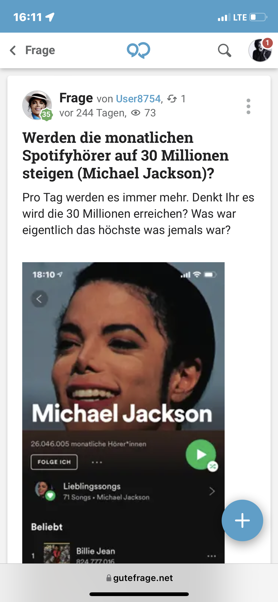 Hatte jemals jemand 100 Millionen monatliche Hörer?