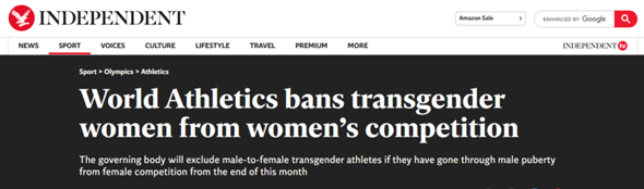 Werden Transpersonen, aus allen Sportarten der Damen verbannt?