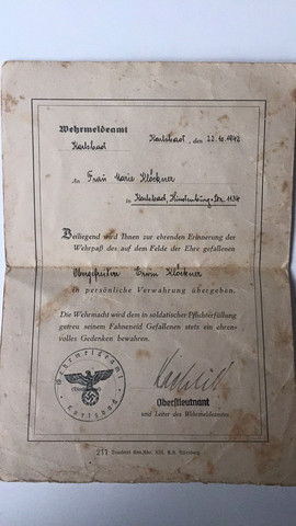 Dokument - (Zweiter Weltkrieg, Militaria)