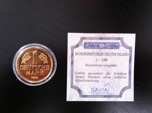 Wert Vergoldete Kursmunze 1 Dm 1994 Sammeln Munzen