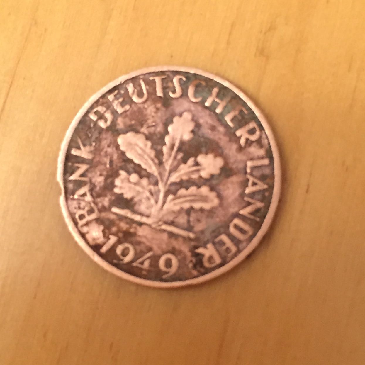 Wert Von Einem Pfennig Jahr 1949 Geld Munzen
