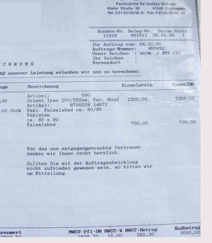 Wert von Orientteppichen / Teppich?