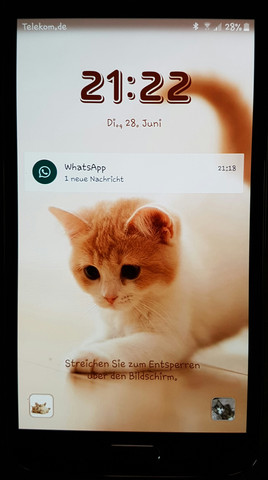 Anzeige auf Sperrbildschirm  - (Samsung, Android, WhatsApp)