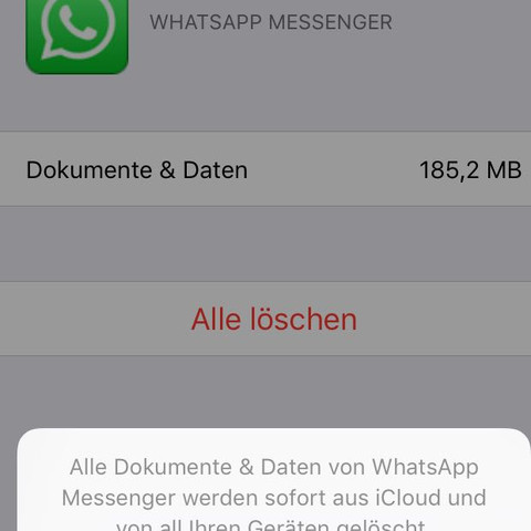 Was passiert wenn man whatsapp backup löscht