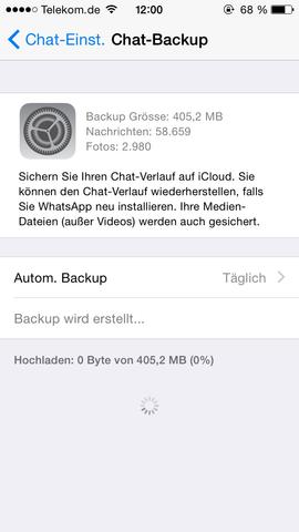 Backup Screenshot - (Apple, iPhone, WhatsApp)
