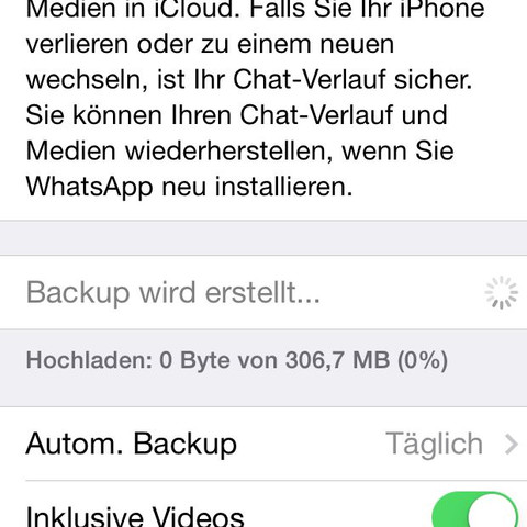 Bei dem Backup wird hergestellt. - (iPhone 4, iPhone 6)