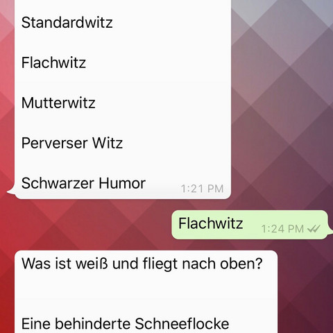 (Chat zwischen mir und einem Bot) (So sollte es ungefähr aussehen was ich meine) - (programmieren, WhatsApp, erstellen)