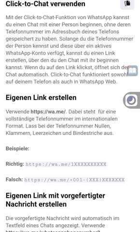 WhatsApp click to Chat einrichten?