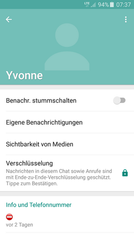 Sichtbar blockiert profilbild bei whatsapp