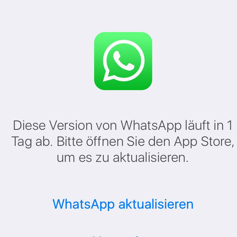 Das wird angezeigt  - (WhatsApp, iOS)