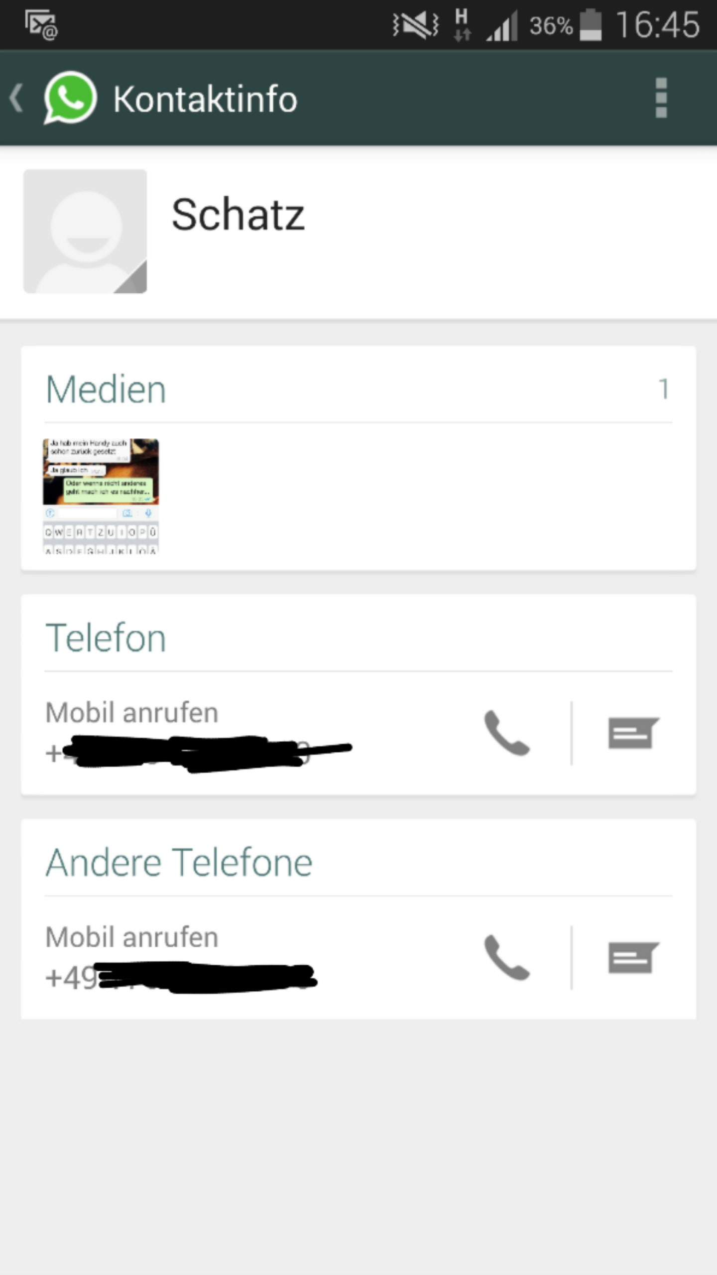 WhatsApp Kontaktdetails werden nicht Angezeigt? (Handy)