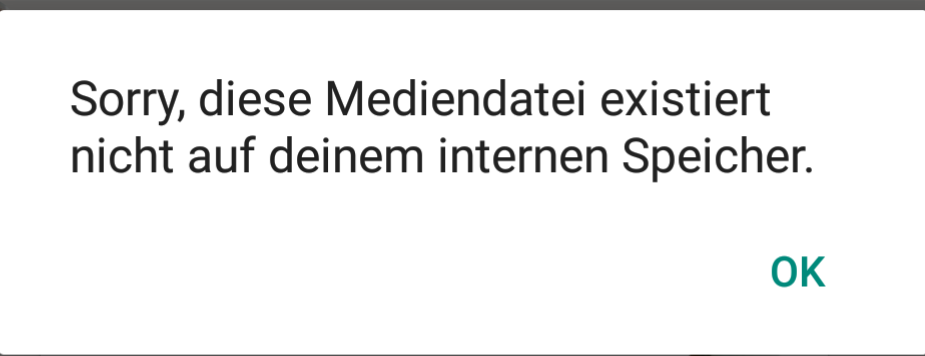 Sorry Diese Mediendatei Existiert Nicht In Deinem Internen Speicher