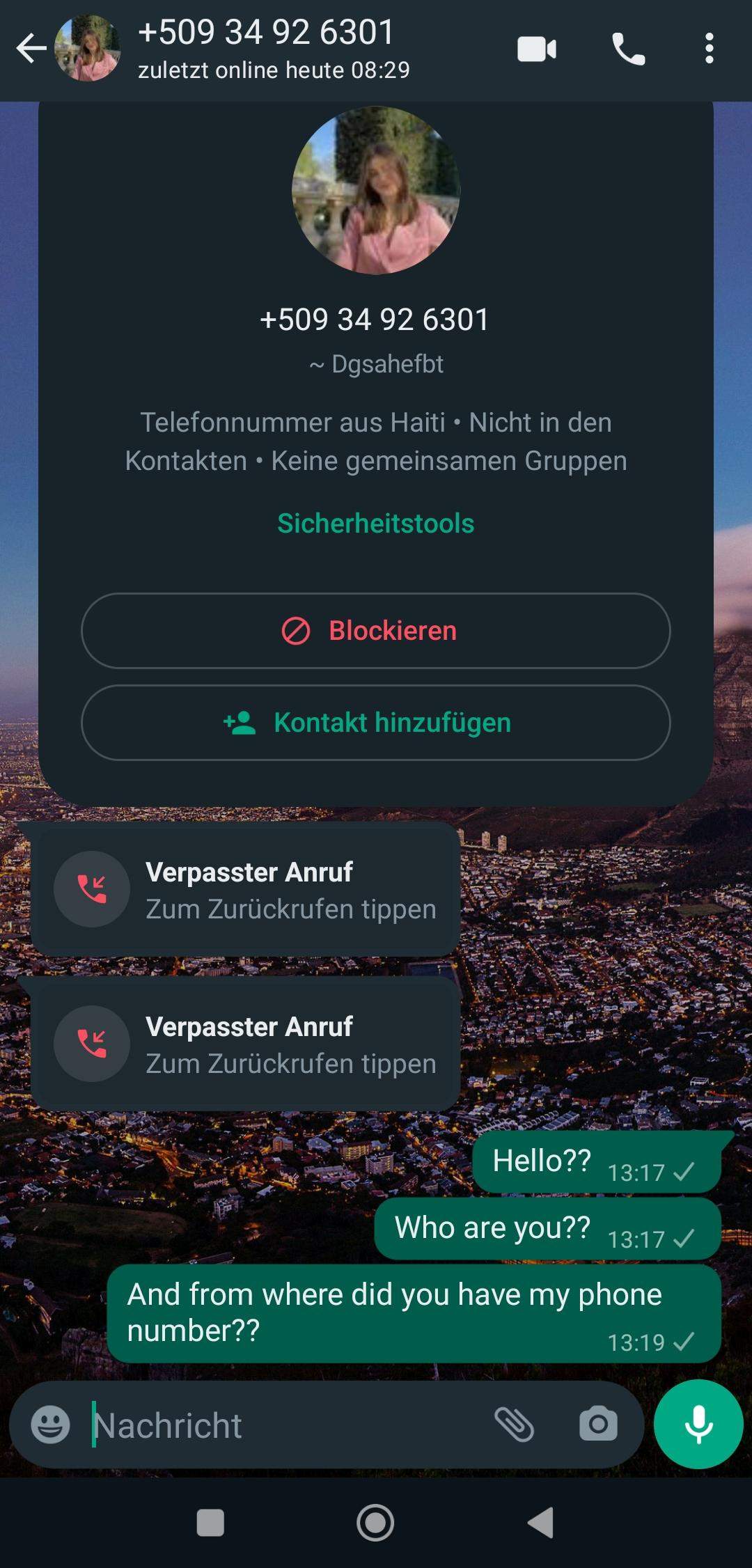 Warum rufen mich die ganze Zeit fremde Nummern an WhatsApp?