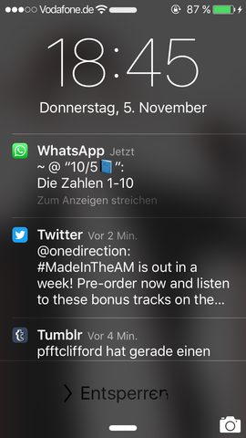 Screenshot der potenziellen Nachricht - (Handy, WhatsApp)