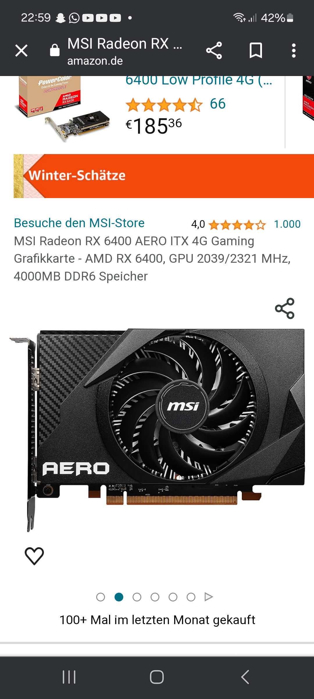 Wichtige frage zur AMD Radeon RX 6400? (Grafikkarte, Größe, Spannung)
