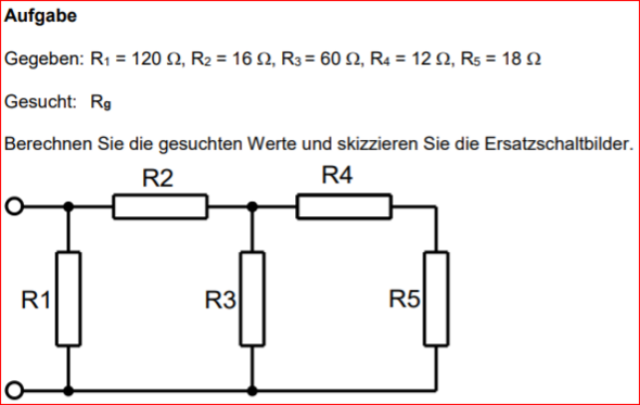Widerstand berechnen bei gemischter Schaltung? (Schule, Technik, Physik)