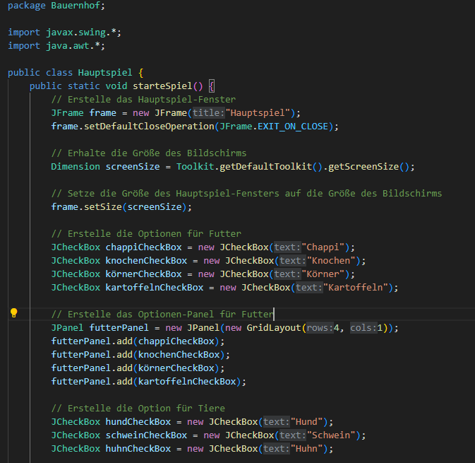 Wie ändere ich die Größe und die Position des Jpanels? (Java, Programmiersprache, GUI)