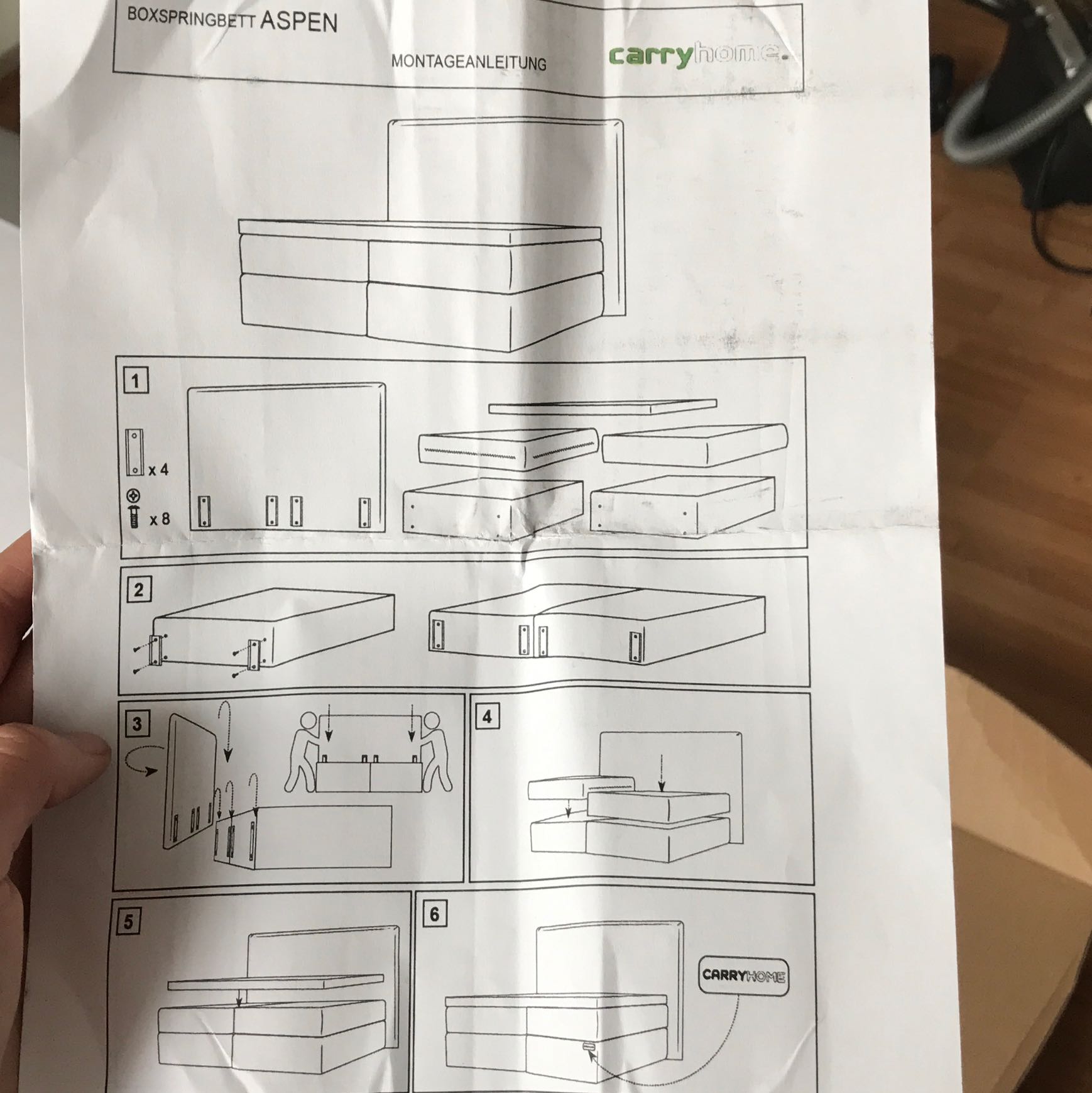 Teile Boxspringbett Wie baue ich das boxspringbett zusammen die anleitung ist für mich ...