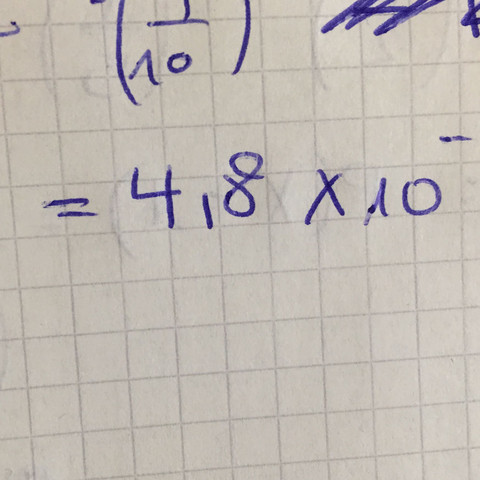 4,8 x 10- ? - (Schule, Mathe, Taschenrechner)