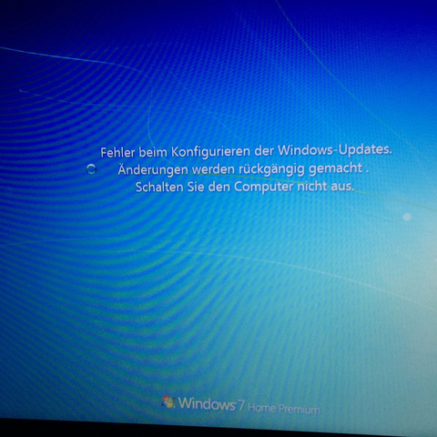 Dies ist die Meldung.
- (Windows, Fehler, Update)