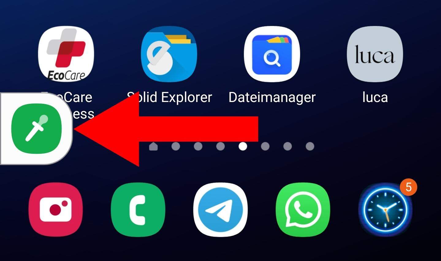 Wie bekomme ich diesen Button weg vom Handy-Display? (Samsung, Samsung ...