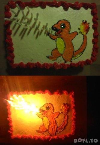 Glumanda-Kuchen - (Pokemon, backen, Kuchen)