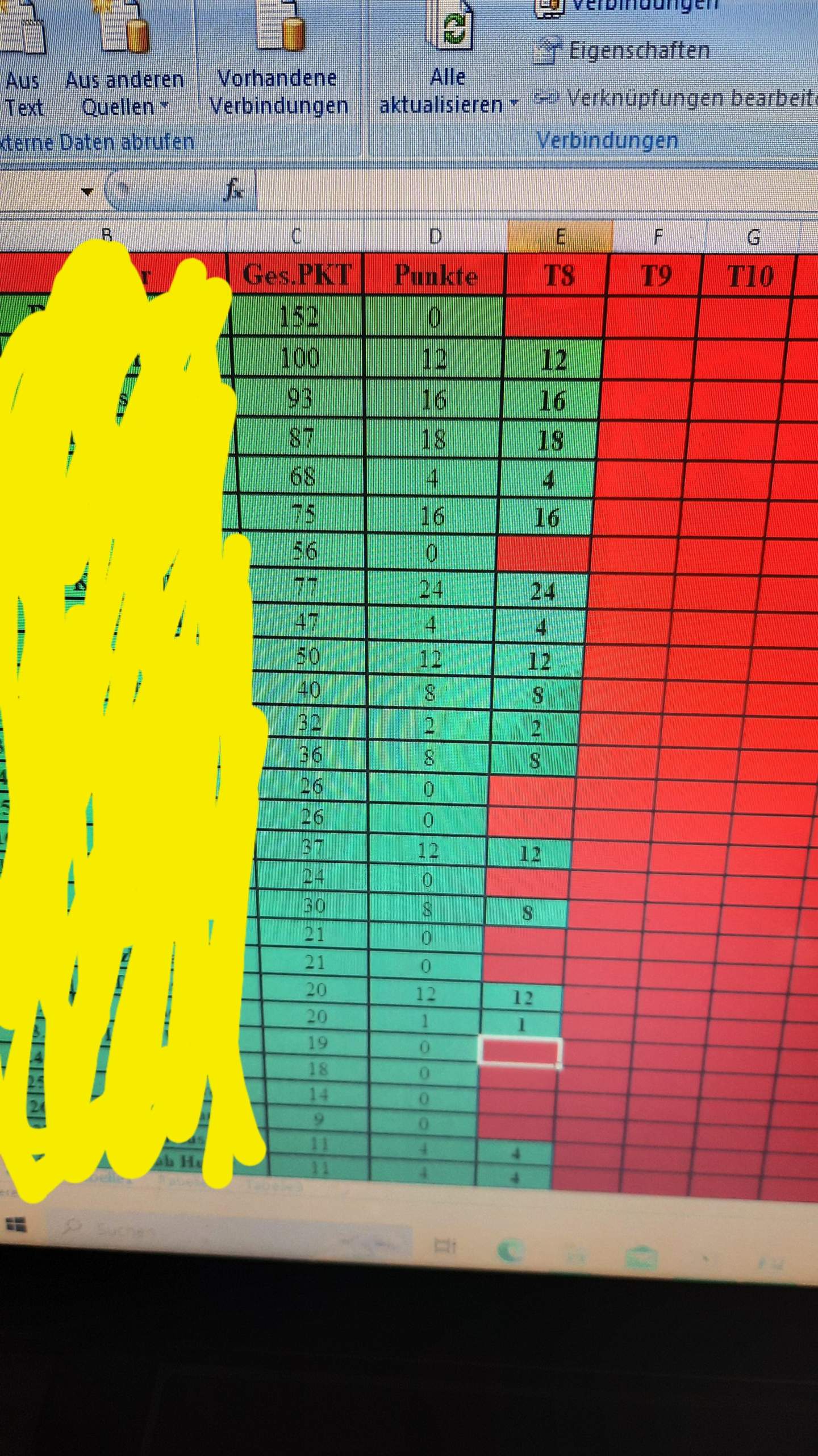 Wie bekomme ich eine Tabelle hin? (Microsoft, Formel, Microsoft Excel)