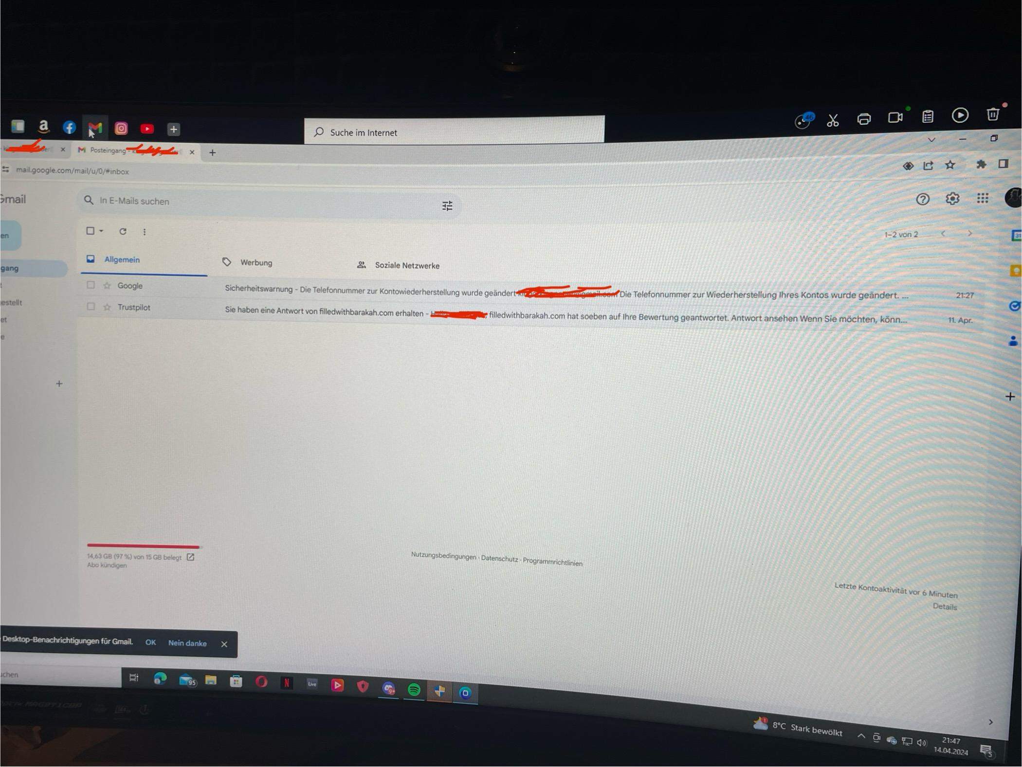 Wie bekomme ich Gelöschte Gmails wieder bzw Emails? (Gmail, gmailkonto)