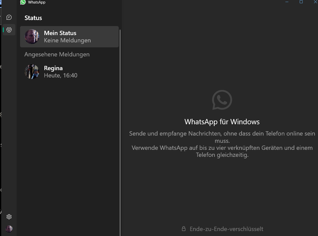 Desktop Status Sign Wie bekomme ich in WhatsApp Desktop einen neuen Status von mir hin? (PC ...
