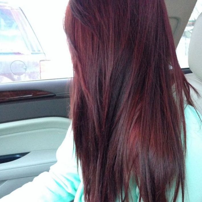 dunkelbraun auf rot ohne blondierung