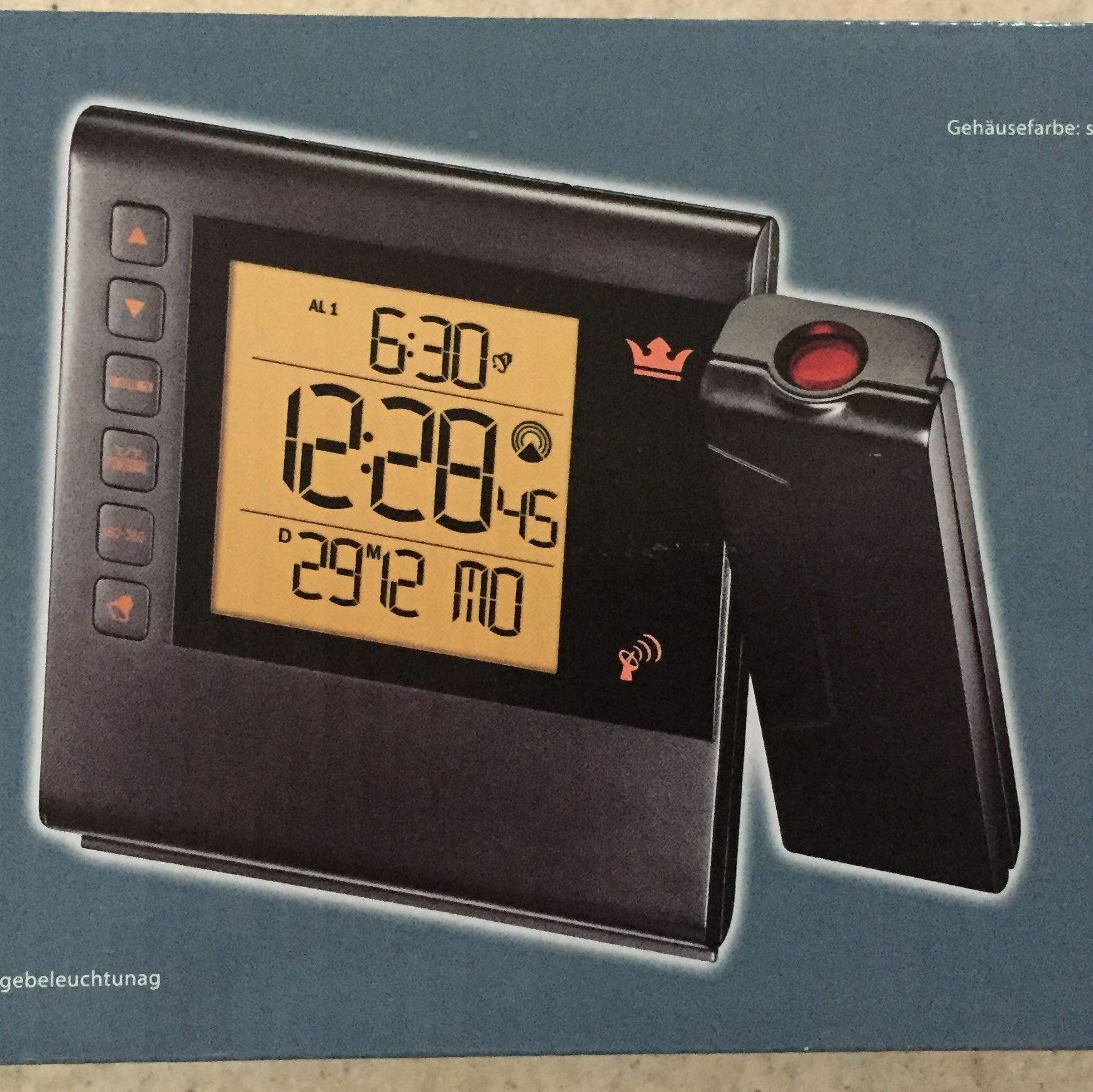 Wie bekomme ich mit der vom Aldi Sempre Funkprojektionswecker Slim Line ...